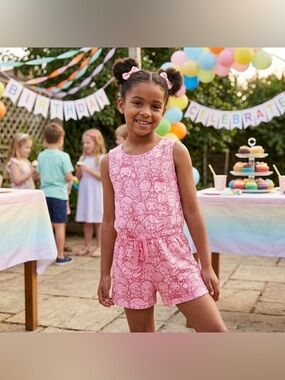 🌸⚡Marvel Avengers Kawaii Print Romper Pink Tonal | Various Sizes